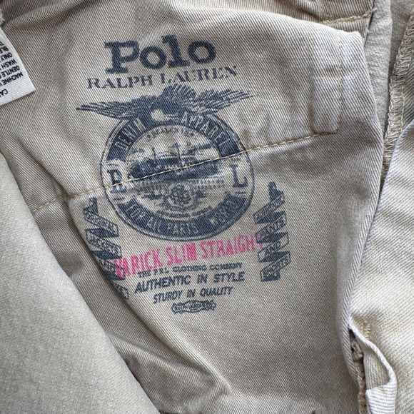 Polo Ralph Lauren Authentic Dungarees Varick Slim Straight Jean Size 36x30 Beige - Picture 6 of 11